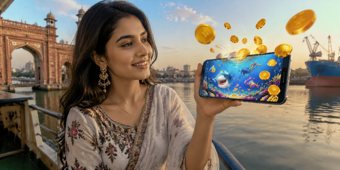 খুলনায় ফিশিং গেম মোবাইলে খেলছেন একজন ব্যবহারকারী